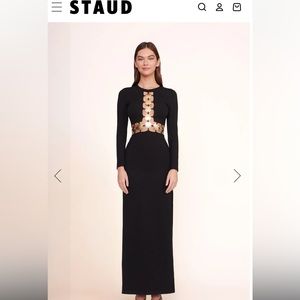 Staud Delphine black dress worn once. Dress is in stores at full price.